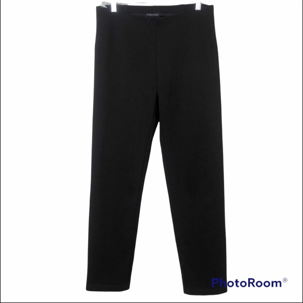 EILEEN FISHER Thick Black Strech Straight Leg Pant